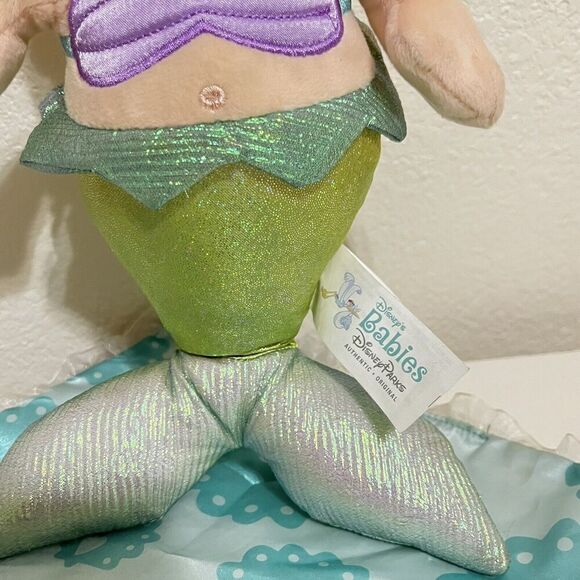 Disney Parks Disney Babies Ariel in a Blanket Plush Doll The Little Mermaid - Picture 7 of 13